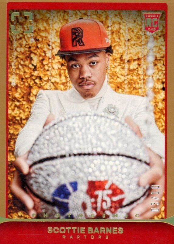 Scottie Barnes 2021 Photogenic #116 Gold /10 Rookie RAW
