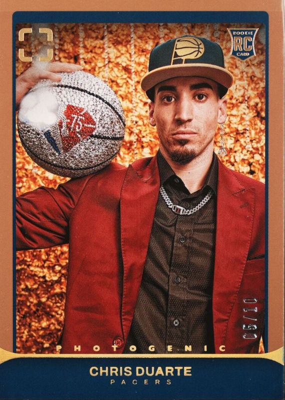Chris Duarte 2021 Photogenic #103 Gold /10 Rookie RAW