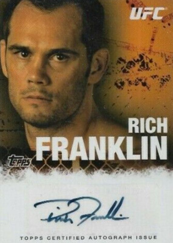 Rich Franklin 2010 Topps UFC #FA-RF Fighter Autographs PSA 8