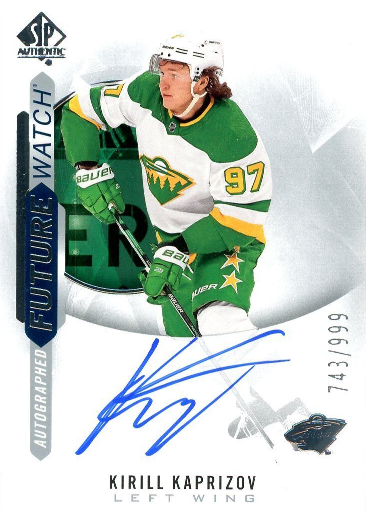 Kirill Kaprizov 2020 SP Authentic #198 Future Watch Auto /999