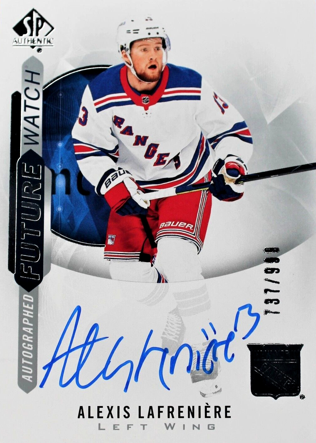 Alexis Lafreniere 2020 SP Authentic #148 Future Watch Auto /999