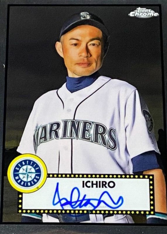 Ichiro Suzuki 2021 Topps Chrome Platinum Anniversary #PA-I Autographs BGS 9.5