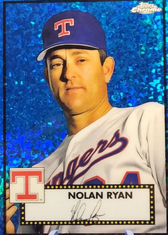 Nolan Ryan 2021 Topps Chrome Platinum Anniversary #606 Blue Mini-Diamond Refractor /199 SGC 10