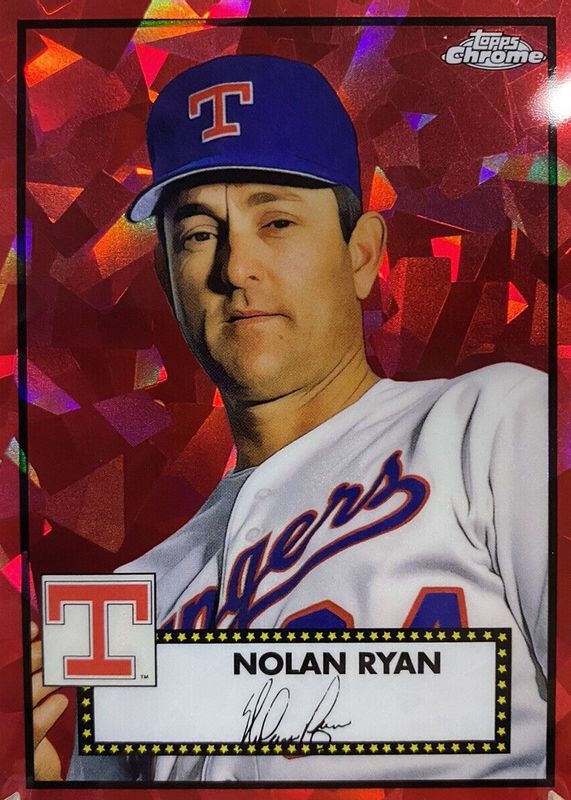 Nolan Ryan 2021 Topps Chrome Platinum Anniversary #606 Red Atomic Refractor /100