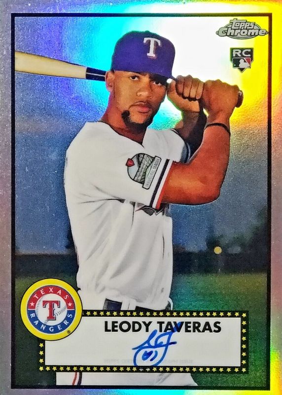 Leody Taveras 2021 Topps Chrome Platinum Anniversary #PA-LOT Refractor Auto /199 Rookie RAW
