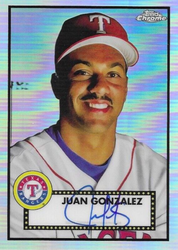 Juan Gonzalez 2021 Topps Chrome Platinum Anniversary #PA-JG Refractor Auto /199 SGC 10