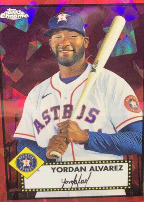 Yordan Alvarez 2021 Topps Chrome Platinum Anniversary #161 Red Atomic Refractor /100 PSA 10