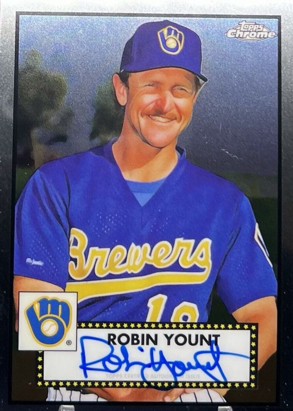 Robin Yount 2021 Topps Chrome Platinum Anniversary #PA-RY Autographs RAW