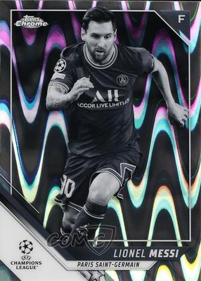 2021 Topps Chrome UEFA Champions League #100 Black & White RayWave Refractor