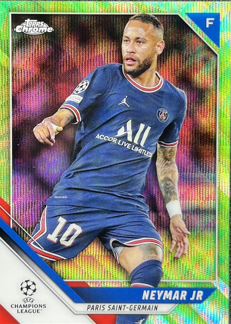Neymar Jr. 2021 Topps Chrome UEFA Champions League #50 Neon Green 