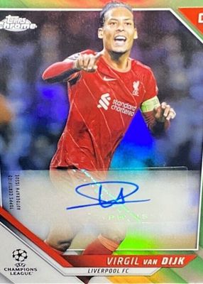 2021 Topps Chrome UEFA Champions League #CA-VD Autographs - Neon Green Refractor /99