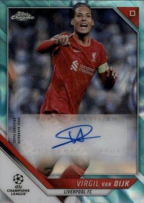 2021 Topps Chrome UEFA Champions League #CA-VD Autographs - Aqua Lava Refractor