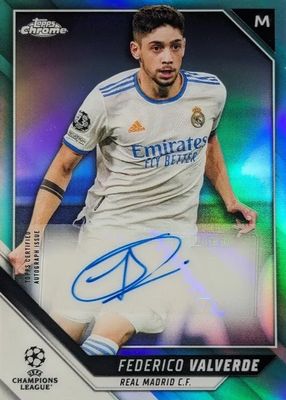 2021 Topps Chrome UEFA Champions League #CA-FV Autographs - Aqua Refractor /199