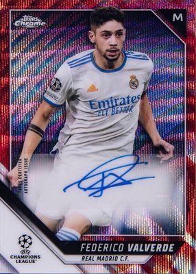 2021 Topps Chrome UEFA Champions League #CA-FV Autographs - Red Wave Refractor /5