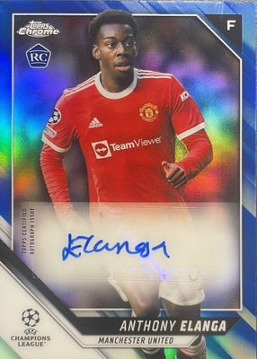 2021 Topps Chrome UEFA Champions League #CA-AE Autographs - Blue Refractor /150