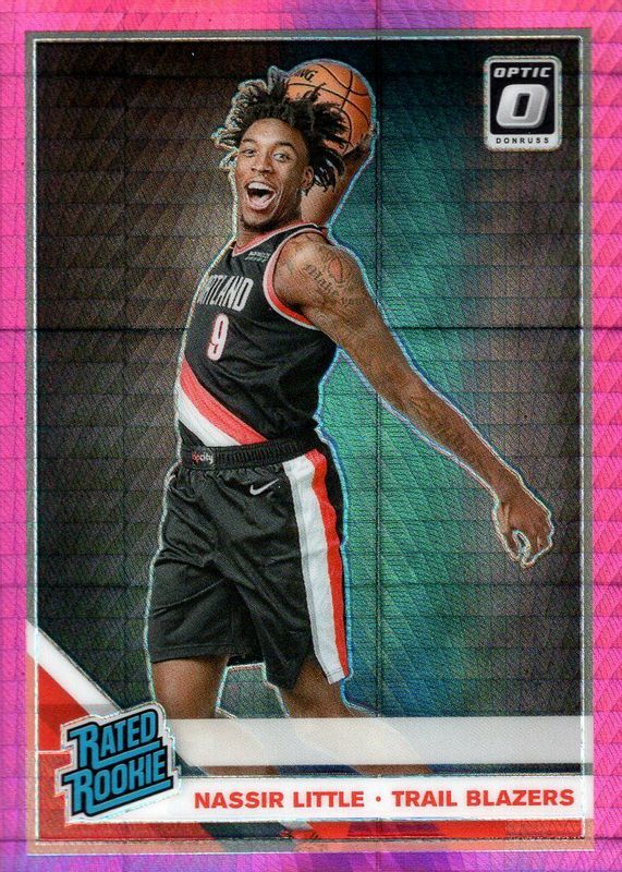 Nassir Little 2019 Optic #154 Hyper Pink Rookie PSA 9