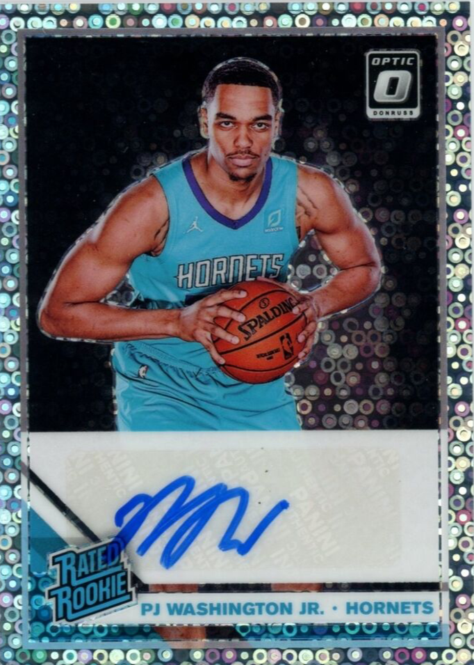PJ Washington Jr. 2019 Optic #152 Rated Rookie Signatures - Fast 