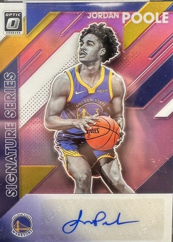 Jordan Poole 2019 Optic #SS-JPL Signature Series - Pink /25 Rookie PSA 10