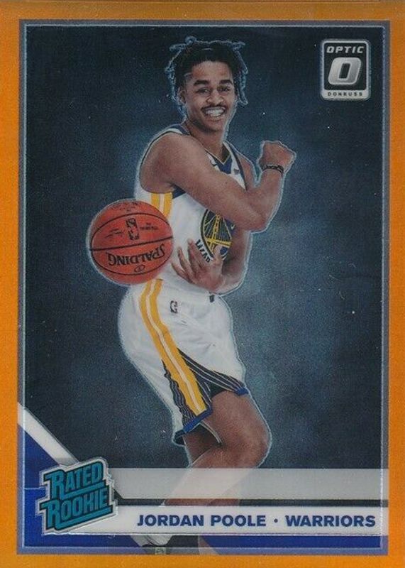 Jordan Poole 2019 Optic #169 Orange /199 Rookie PSA 10