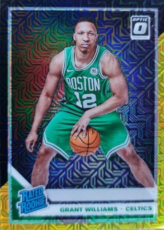 Grant Williams 2019 Optic #157 Choice Black & Gold /8 Rookie RAW