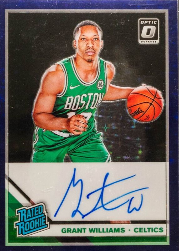 Grant Williams 2019 Optic #157 Rated Rookie Signatures - Purple Stars FOTL /49 Rookie PSA 10