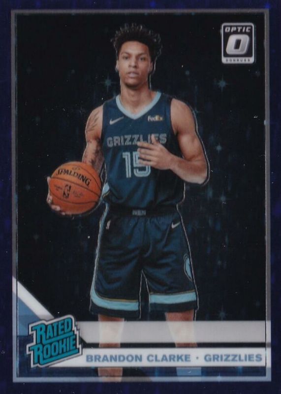 Brandon Clarke 2019 Optic #194 FOTL Purple Stars /29 Rookie PSA 10