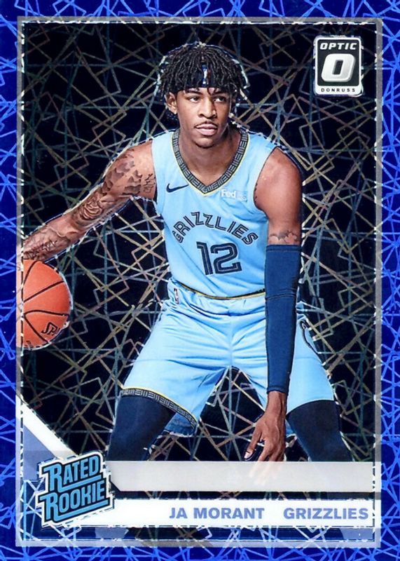 Ja Morant 2019 Optic #168 Blue Velocity Rookie BGS 10 PRISTINE