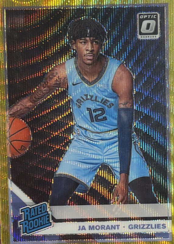 Ja Morant 2019 Optic #168 Tmall Gold Wave Rookie BGS 10 PRISTINE