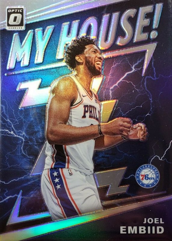 Joel Embiid 2019 Optic #4 My House! - Holo PSA 10