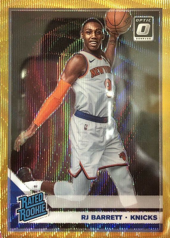 RJ Barrett 2019 Optic #178 Tmall Gold Wave Rookie BGS 10 PRISTINE