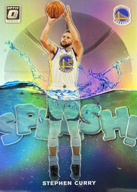 Stephen Curry 2019 Optic #4 Splash! - Holo PSA 9