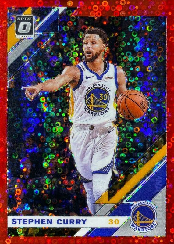 Stephen Curry 2019 Optic #8 Fast Break Red /85 BGS 9