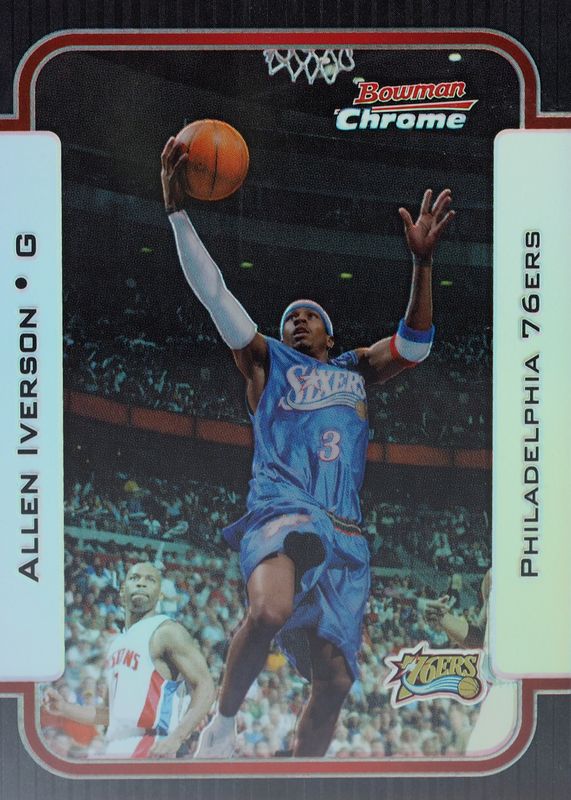 Allen Iverson 2003 Bowman #10 Chrome - Refractor /300 PSA 9