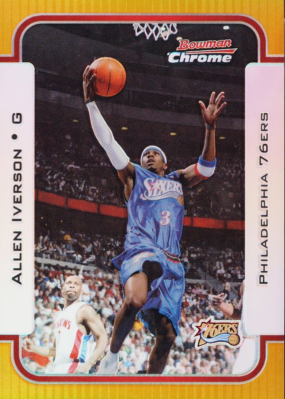 Allen Iverson 2003 Bowman #10 Chrome - Gold Refractor /50 PSA 10