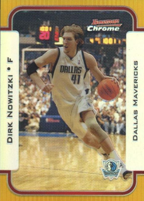 Dirk Nowitzki 2003 Bowman #20 Chrome - Gold Refractor /50 PSA 10