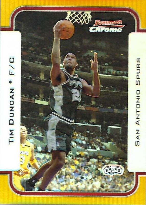 Tim Duncan 2003 Bowman #40 Chrome - Gold Refractor /50 PSA 9