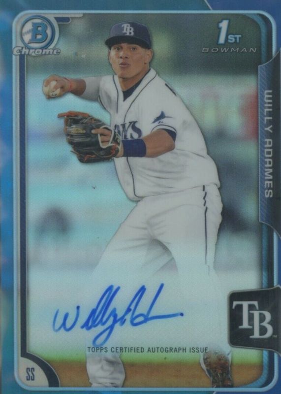 2015 Bowman Chrome #BCAP-WA Prospect Auto - Blue Refractor /150 (1st)