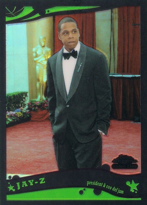 Jay-Z 2005 Topps Chrome #217 Black Refractor /399 Rookie PSA 7