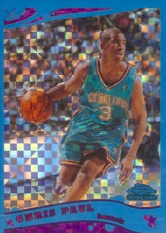 Chris Paul 2005 Topps Chrome #168 Blue X-Fractor /90 Rookie BGS 8.5