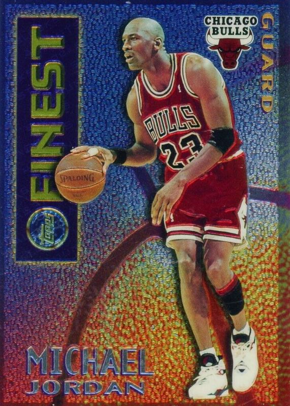 Michael Jordan 1995 Topps Finest #M1 Mystery - Borderless Silver PSA 9