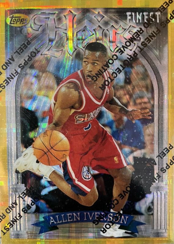 Allen Iverson 1996 Topps Finest #280 Gold - Refractor (with