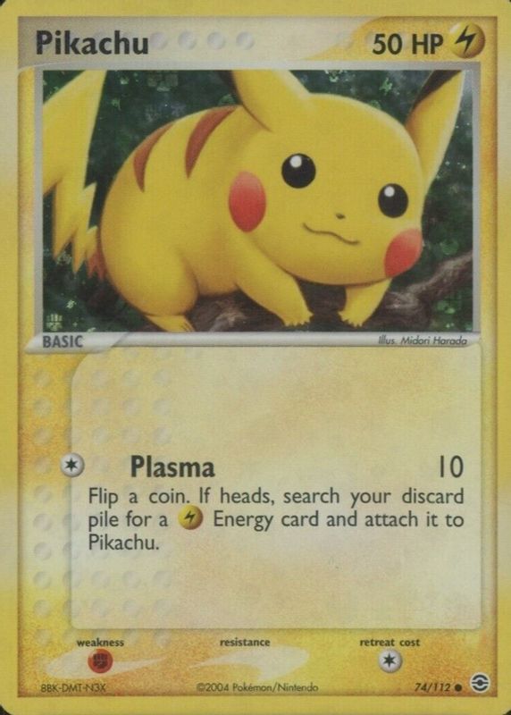 Pikachu 2004 EX: FireRed & LeafGreen #074/112 Reverse Holo BGS 9.5