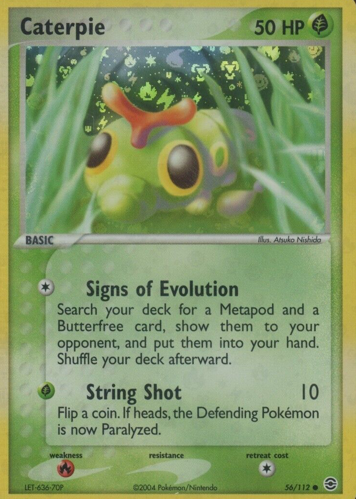caterpie pokemon card value Trading Game 001/264 : Common Card : SWSH-08 Fusion Strike Listed cards may have imperfections. Caterpie Prices | Caterpie List