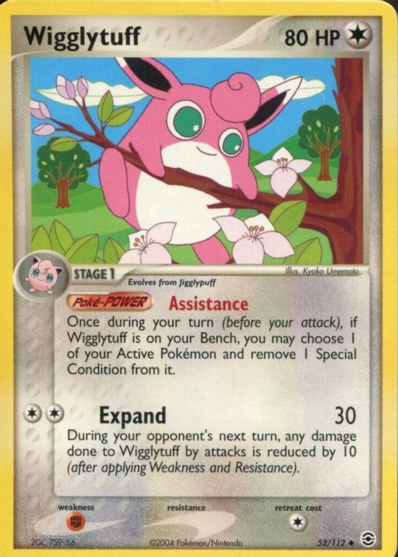 Wigglytuff 2004 EX: FireRed & LeafGreen #052/112 Base CGC 8.5