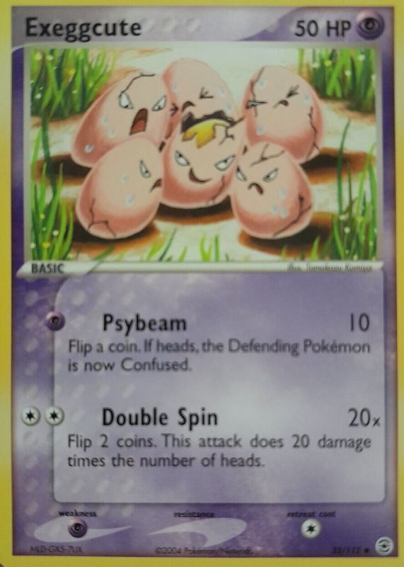 Exeggcute 2004 EX: FireRed & LeafGreen #033/112 Base PSA 7