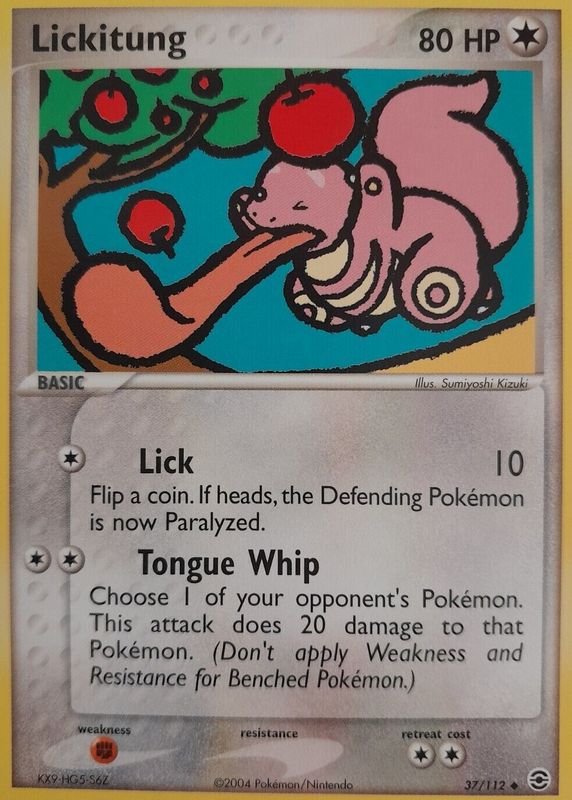 Lickitung 2004 EX: FireRed & LeafGreen #037/112 Base PSA 10