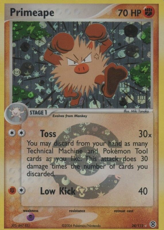 Primeape 2004 EX: FireRed & LeafGreen #028/112 Reverse Holo CGC 9.5