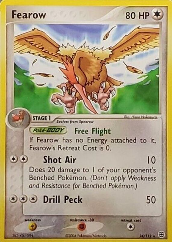 Fearow 2004 EX: FireRed & LeafGreen #024/112 Base CGC 9