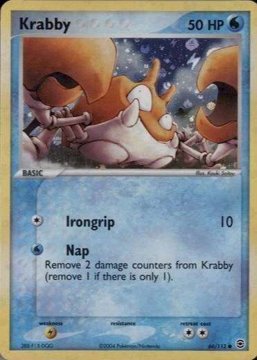first edition krabby pokemon card Krabby Hp 50 #51 Pokmon Card 1995 First Edition