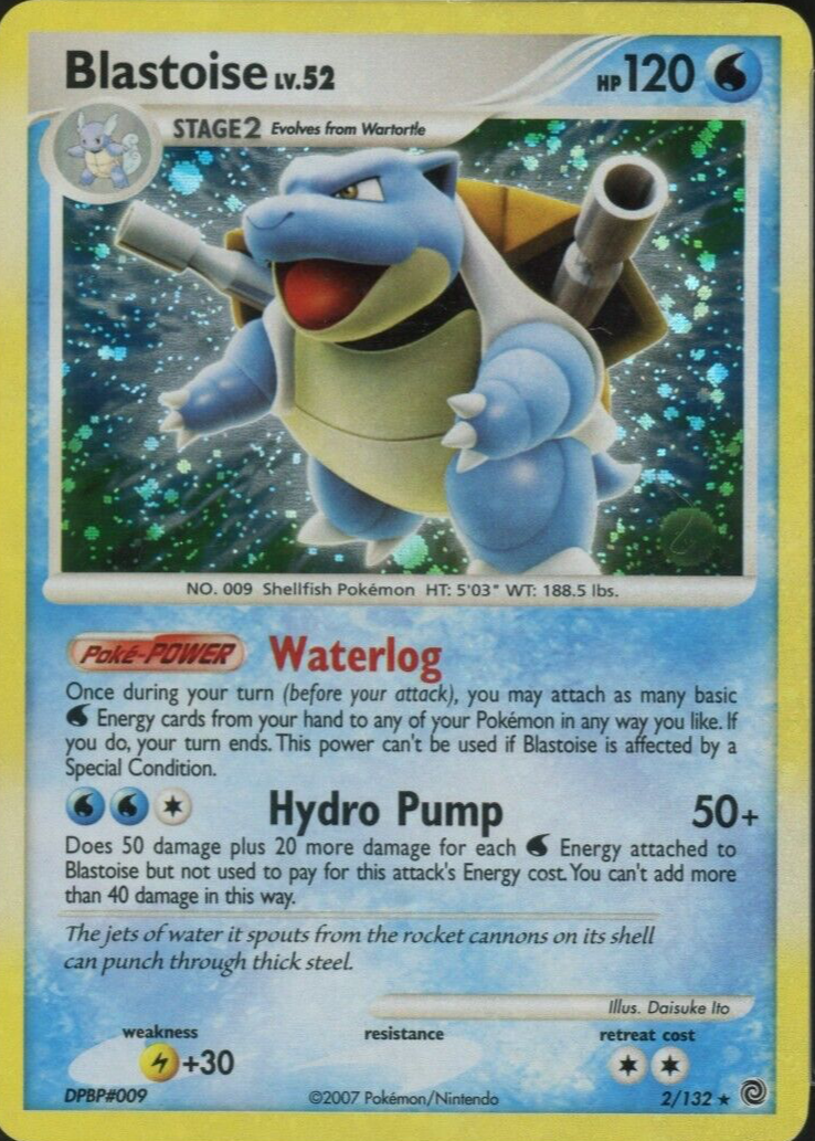 Blastoise 2007 Diamond & Pearl: Secret Wonders #002/132 Holo
